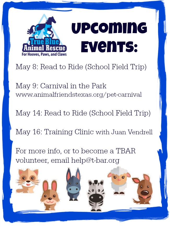 True-Blue-Animal-Rescue-Upcoming-Events-May-2015